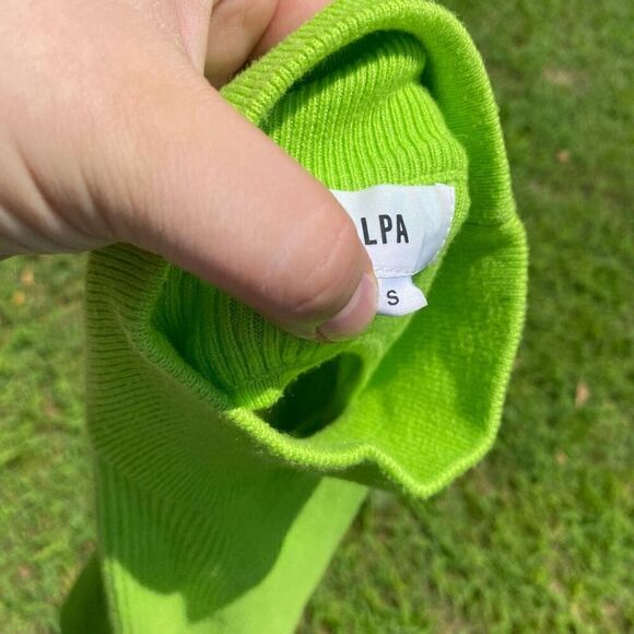 LPA Revolve Neon Open Back Turtleneck Sweater | S - Picture 4 of 5